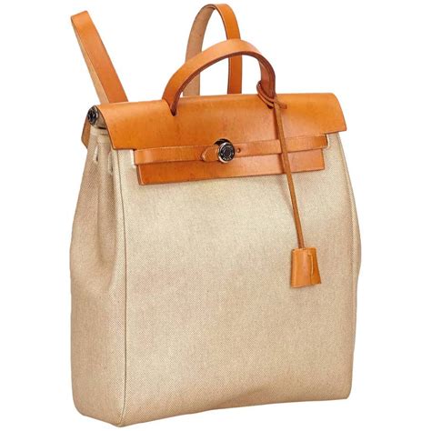 hermes white backpack